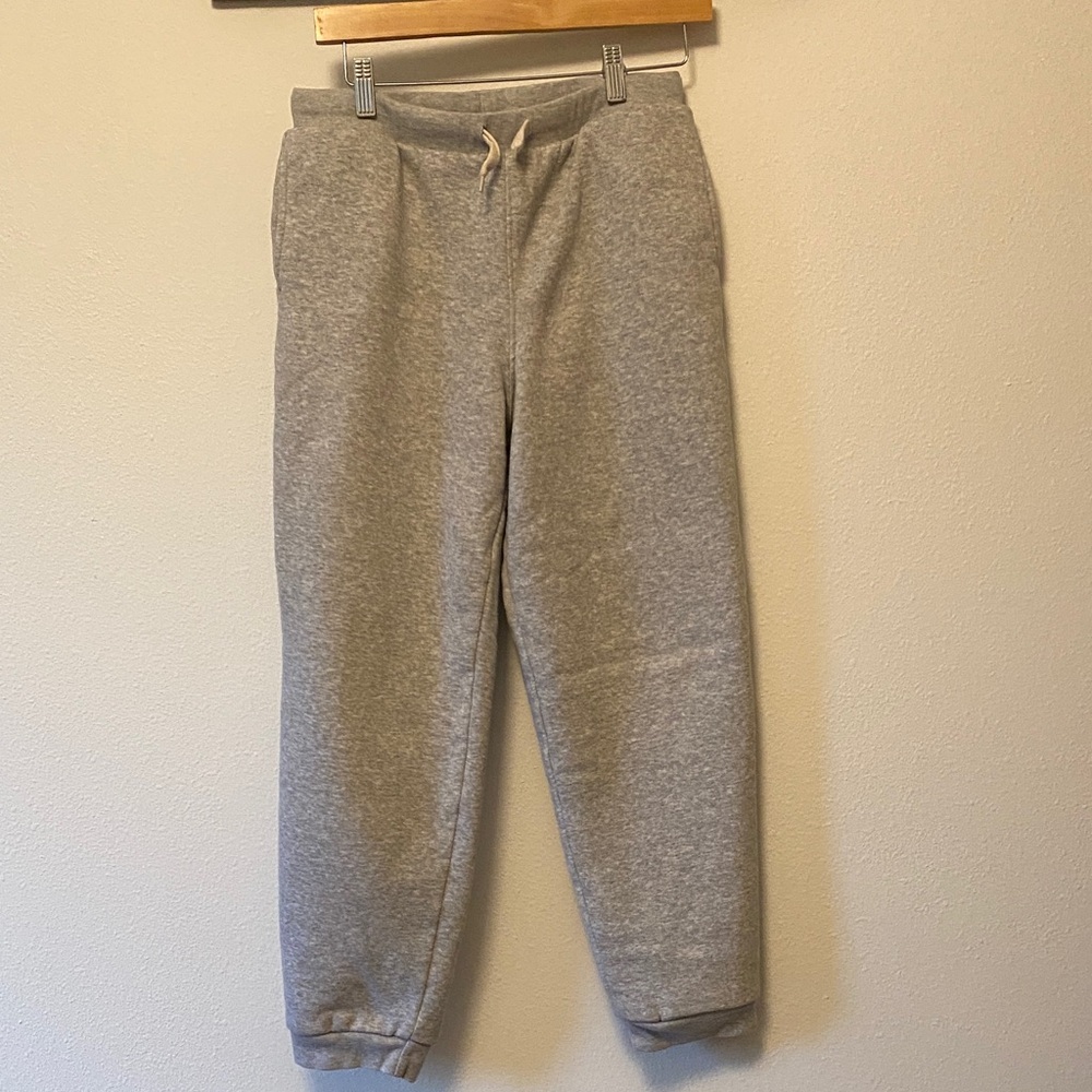 Lands' End Kids Gray Joggers With Sherpa lining